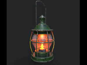 stylized medieval kerosene lamp 3D 模型