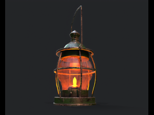 stylized medieval kerosene lamp 3D 模型