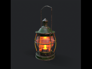 stylized medieval kerosene lamp 3D 模型