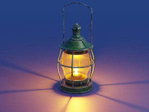 stylized medieval kerosene lamp 3D 模型