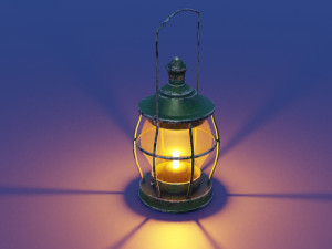 stylized medieval kerosene lamp 3D 模型