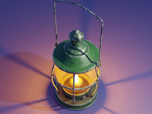 stylized medieval kerosene lamp 3D 模型