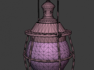 stylized medieval kerosene lamp 3D 模型