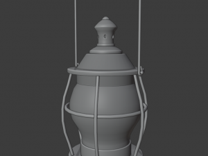 stylized medieval kerosene lamp 3D 模型