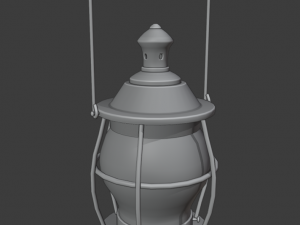 stylized medieval kerosene lamp 3D 模型