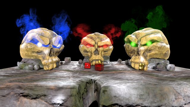 Stylized magic skulls 3D मॉडल .c4d .max .obj .3ds .fbx .stl .blend 