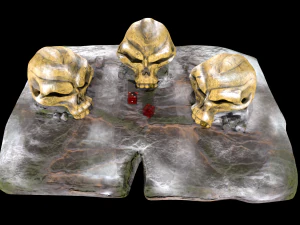 Stylized magic skulls 3D Model