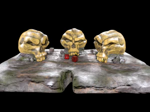 Stylized magic skulls 3D Model