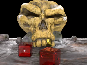 Stylized magic skulls 3D Model