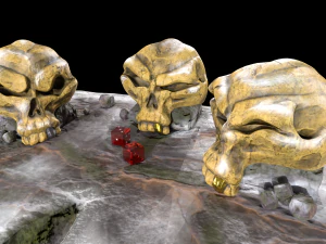 Stylized magic skulls 3D Model