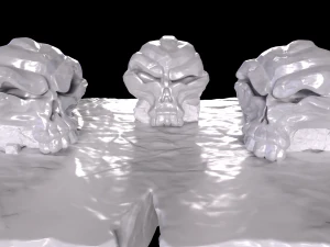 Stylized magic skulls 3D Model