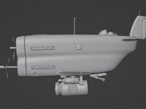 Stylized realistic red airplane 3D Модель