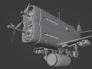 Stylized realistic red airplane 3D Модель