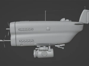 Stylized realistic green airplane 3D Model
