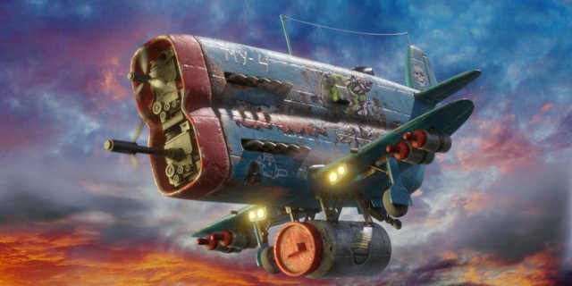 Stylized realistic blue airplane 3D 模型 .c4d .max .obj .3ds .fbx .stl .blend 