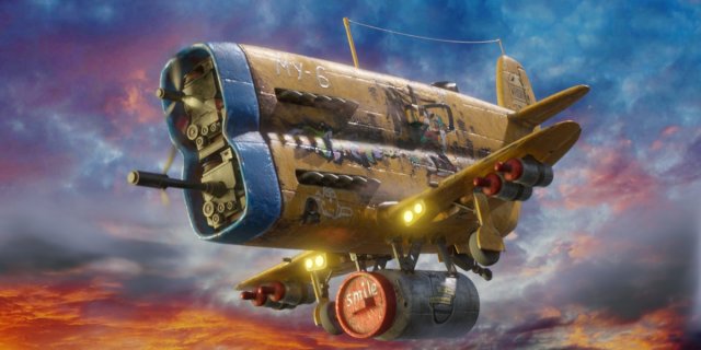 Stylized realistic yellow airplane Modelo 3D .c4d .max .obj .3ds .fbx .stl .blend 