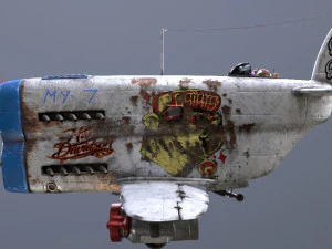 Stylized realistic white airplane 3D Model