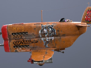 Stylized realistic brown airplane 3D-Modell