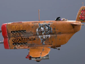 Stylized realistic brown airplane 3D Model