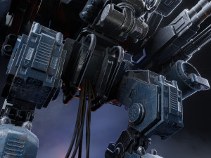Realistic Mech in military style 3D Model