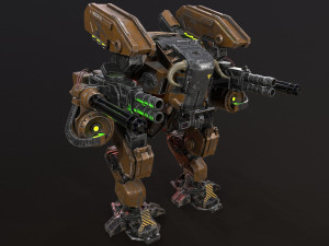 Mech in military style 3D 모델