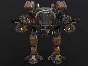 Mech in military style 3D 모델