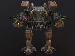 Mech in military style 3D Model