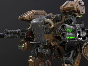 Mech in military style 3D Model