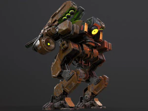 Mech in military style 3D Model