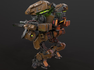 Mech in military style 3D 모델