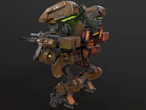 Mech in military style 3D Model