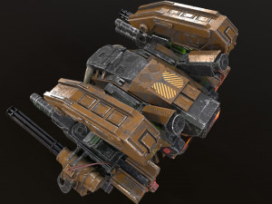 Mech in military style 3D 모델