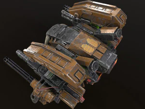 Mech in military style 3D Model