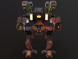 Mech in military style 3D 모델