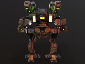 Mech in military style 3D Model