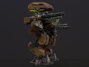 Mech in military style 3D 모델
