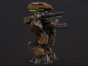 Mech in military style 3D Model
