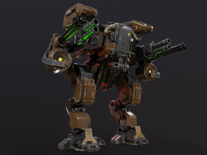 Mech in military style 3D 모델