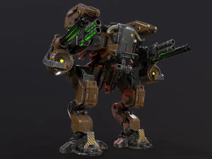 Mech in military style 3D Model