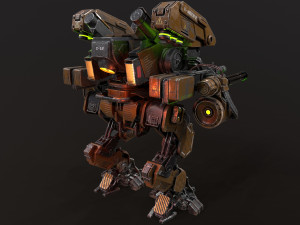 Mech in military style 3D 모델