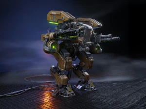 Mech in military style 3D Model