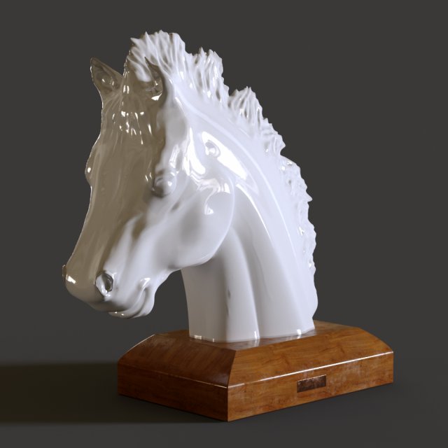 horse head 3D Model .c4d .max .obj .3ds .fbx .stl .blend 