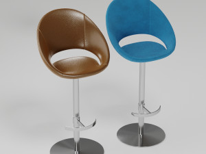crescent piston stools colection 3D Model