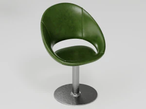 초승달 피스톤 스툴 컬렉션 3D 모델