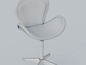 grain leather swivel side chair 3Dモデル
