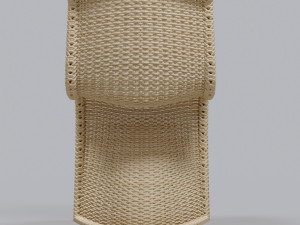 ivanna modern classic brown woven wicker outdoor dining side chair 3D Модель