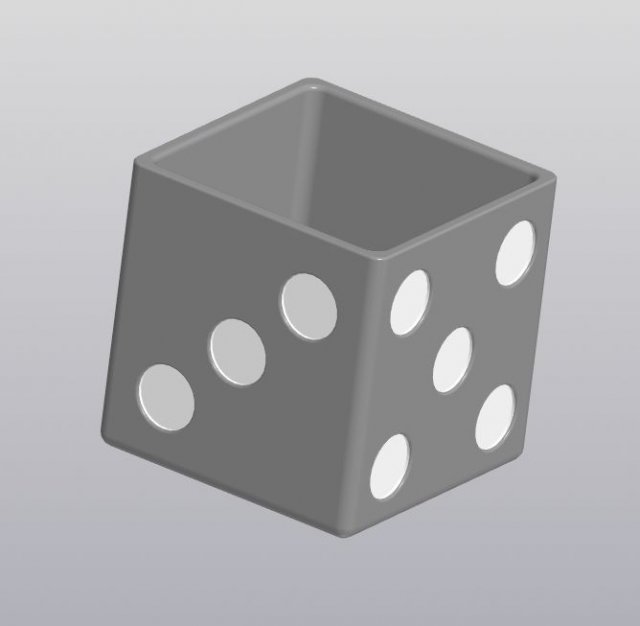 flowerpot dice 3D 프린트 모델 .c4d .max .obj .3ds .fbx .stl .blend 