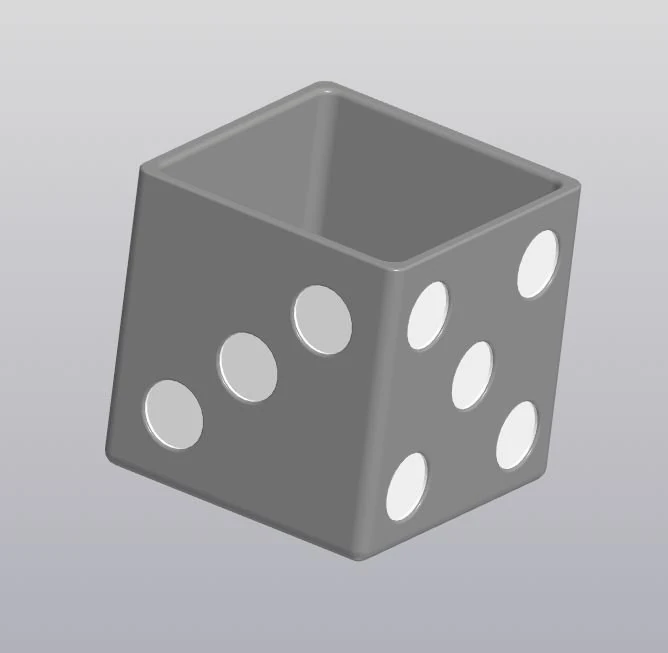 flowerpot dice 3D Print Model .c4d .max .obj .3ds .fbx .stl .blend