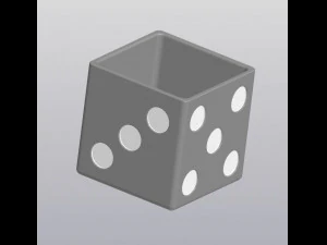 植木鉢のサイコロ 3Dプリントモデル