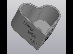 flowerpot heart Modelo de Impressão 3D